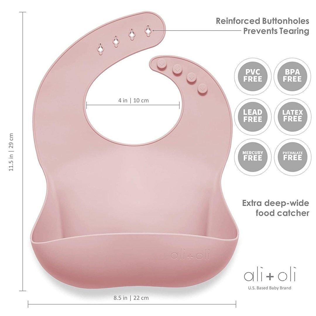 Babador De Silicone Ali+Oli Blush