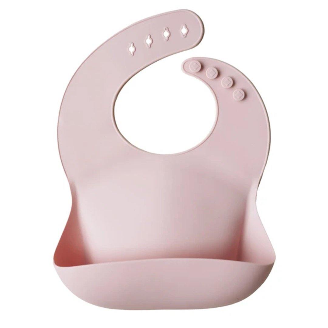 Babador De Silicone Infantil Mushie Blush