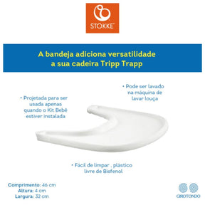 Bandeja Tripp Trapp Branca Stokke