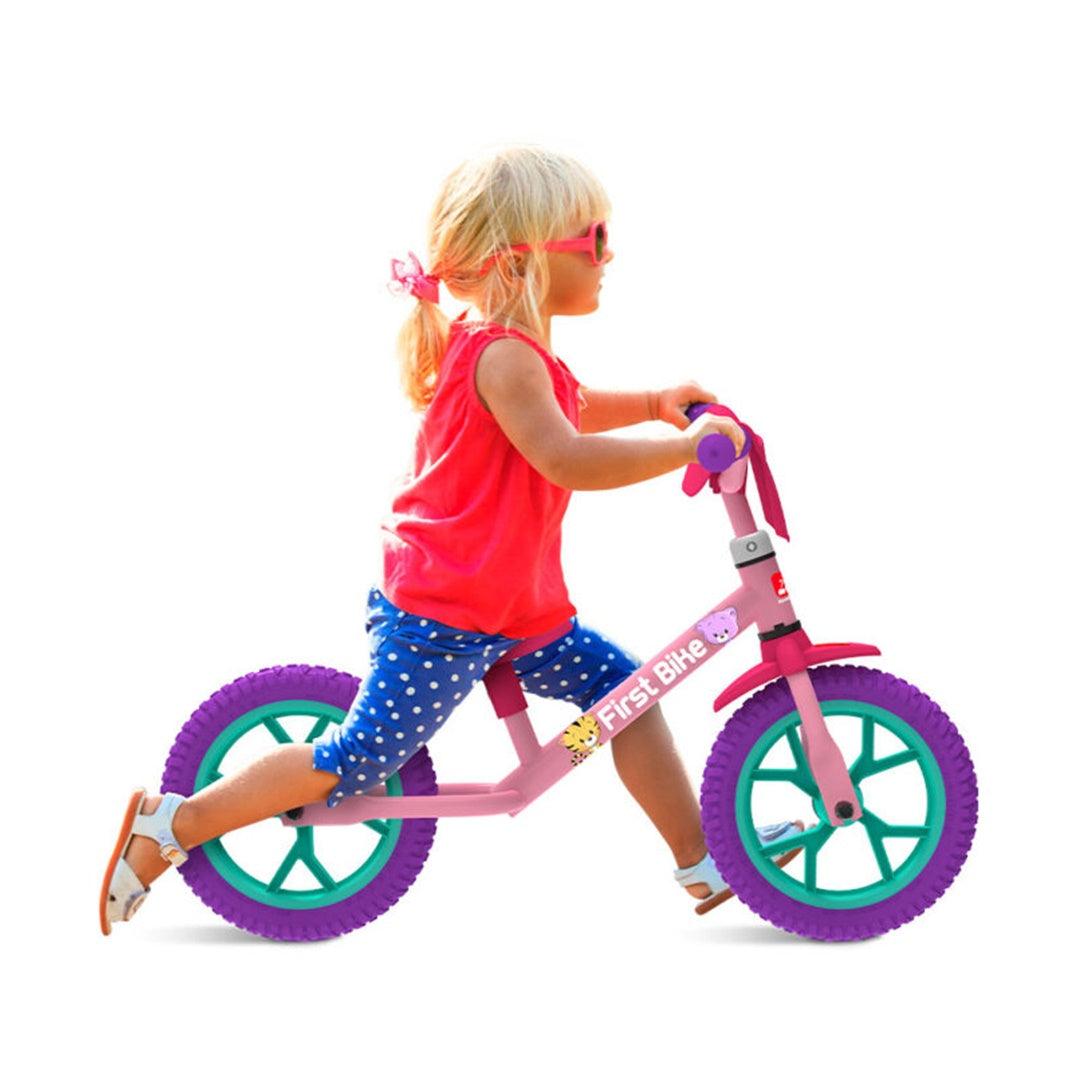 Bicicleta de Equilíbrio Infantil Bandeirante Balance Bike Rosa